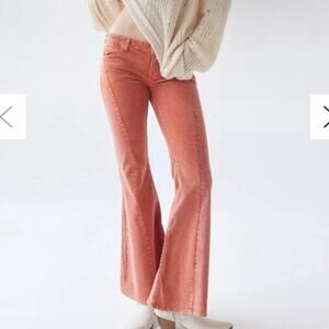 bdg urban outfitters burnt orange corduroy extreme flare pants size 26